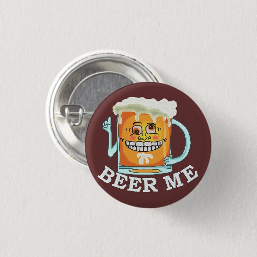 Lustiges Bier ich Button (Vorne & Hinten)