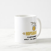 Lustiges Bier Kaffeetasse (VorderseiteRechts)
