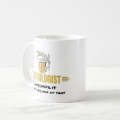 Lustiges Bier Kaffeetasse (Vorderseite Links)
