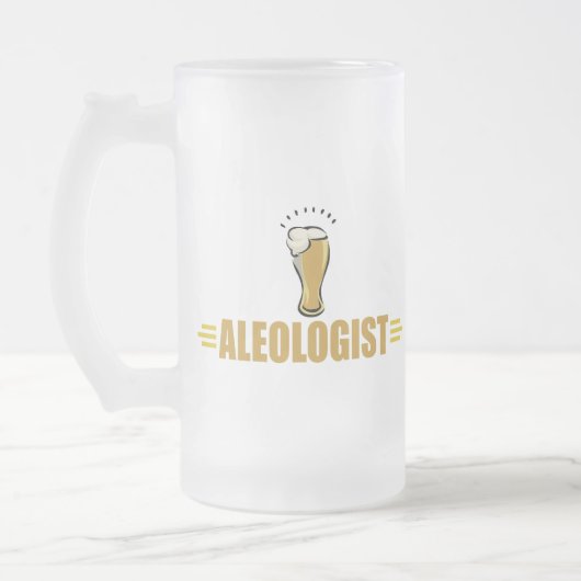 Lustiges Bier Mattglas Bierglas (Links)