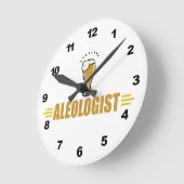 Lustiges Bier Runde Wanduhr (Winkel)