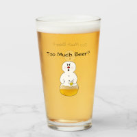 Lustiges Bier-Schneemann-Liter-Glas