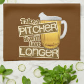 Lustiges Bier-trinkender Spaß Geschirrtuch (Gefaltet)