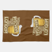 Lustiges Bier-trinkender Spaß Geschirrtuch (Horizontal)