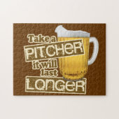 Lustiges Bier-trinkender Spaß Puzzle (Horizontal)