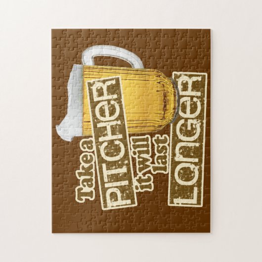 Lustiges Bier-trinkender Spaß Puzzle (Vertikal)