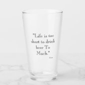 Lustiges Bier-Zitat-Glas Glas (Vorderseite)