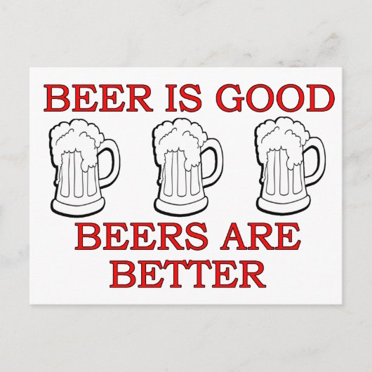 Lustiges Bierdesign Postkarte (Vorderseite)