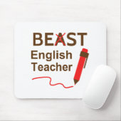 Lustiges Biest oder bester Englischlehrer Mousepad (Mit Mouse)