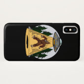 Lustiges Bigfoot-alien-Abduktions-Raum UFO Case-Mate iPhone Hülle (Rückseite (Horizontal))