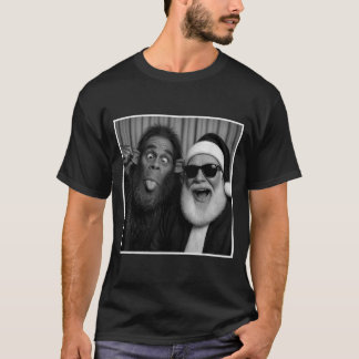 Lustiges Bigfoot-Fotobooth mit Santa Christmas Xma T-Shirt