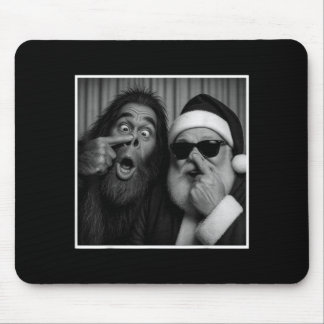 Lustiges Bigfoot-Fotobooth mit Santa Weihnachten X Mousepad