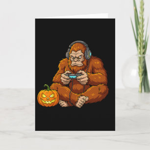 Lustiges Bigfoot-Halloween-Kostüm Gamer Video Gami Karte