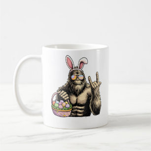 Lustiges Bigfoot-Oster-Ei Felsen Sasquatch Osterta Kaffeetasse