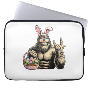 Lustiges Bigfoot-Oster-Ei-Felsen Sasquatch-Osterta Laptopschutzhülle