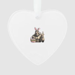 Lustiges Bigfoot-Oster-Ei-Felsen-Sasquatch-Osterta Ornament