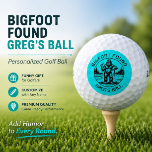 Lustiges Bigfoot personalisiertes Golfgeschenk Bla Golfball