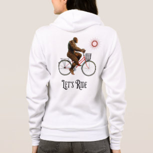 Lustiges Bigfoot-Radabenteuer Retro Hoodie