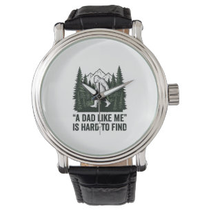 Lustiges Bigfoot-Vater Vintage-Forest-Shirt-Design Armbanduhr