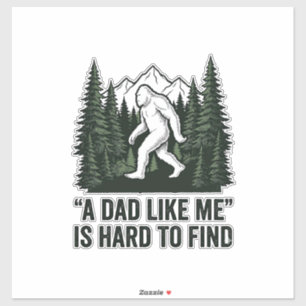 Lustiges Bigfoot-Vater Vintage-Wald-Shirt-Design_1 Aufkleber