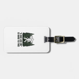 Lustiges Bigfoot-Vater Vintage-Wald-Shirt-Design_1 Gepäckanhänger