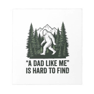 Lustiges Bigfoot-Vater Vintage-Wald-Shirt-Design_1 Notizblock
