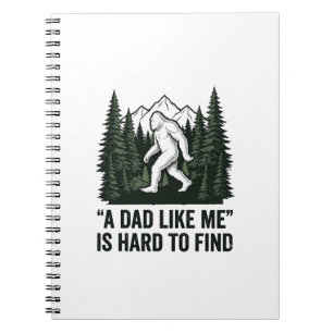 Lustiges Bigfoot-Vater Vintage-Wald-Shirt-Design_1 Notizblock