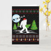 Lustiges Bigfoot-Weihnachtsgeschenk Santa-Hut Häss Karte (Gelbe Blume)