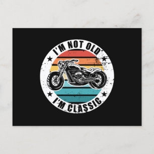 Lustiges Biker-Geburtstagsgeschenk Ich bin nicht a Postkarte