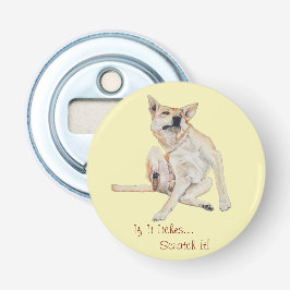 lustiges Bild des Hundes mit lustigem Slogan Flaschenöffner