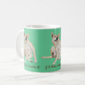 lustiges Bild juckender Hunde mit Slogan Kaffeetasse (Vorderseite Links)