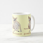 lustiges Bild juckender Hunde mit Slogan Kaffeetasse (VorderseiteRechts)