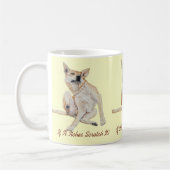 lustiges Bild juckender Hunde mit Slogan Kaffeetasse (Links)