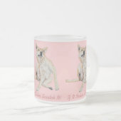 lustiges Bild juckender Hunde mit Slogan Mattglastasse (VorderseiteRechts)