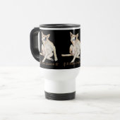 lustiges Bild juckender Hunde mit Slogan Reisebecher (Vorderseite Links)