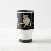 lustiges Bild juckender Hunde mit Slogan Reisebecher (Mittel)