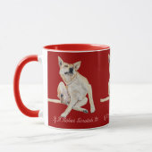 lustiges Bild juckender Hunde mit Slogan Tasse (Links)