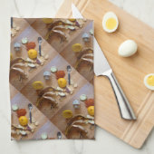 lustiges Bild von gezackter veg prep zum Abendesse Handtuch (Viertel Falte)