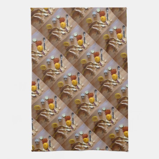 lustiges Bild von gezackter veg prep zum Abendesse Handtuch (Vertikal)