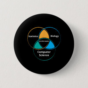 Lustiges Bioinformatik-Biologie-Wissenschaft-Lehre Button