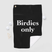 Lustiges Birdies-nur Schwarz-weißes Golf-Tuch Golfhandtuch (Insitu)
