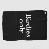 Lustiges Birdies-nur Schwarz-weißes Golf-Tuch Golfhandtuch (Horizontal)