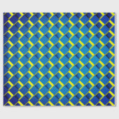 Lustiges Blau Dimensional Geschenkpapier (Flach)