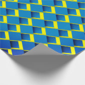 Lustiges Blau Dimensional Geschenkpapier (Ecke)