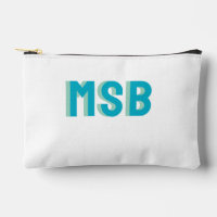 Lustiges Blau Grün Schatten Block Monogramm, Benut
