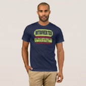 Lustiges Blau Introvert T - Shirt (Vorne ganz)