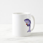 Lustiges blauer Haifisch-Trinkglas Rotwein Kaffeetasse (VorderseiteRechts)