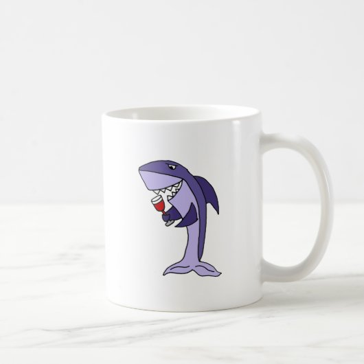 Lustiges blauer Haifisch-Trinkglas Rotwein Kaffeetasse (Rechts)