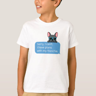 Lustiges Blaues Französische Bulldogge T-Shirt