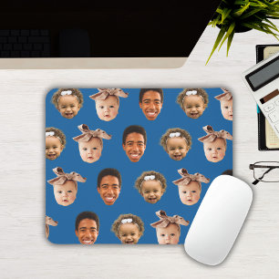 Lustiges blaues individuelles Foto des Vaters von Mousepad